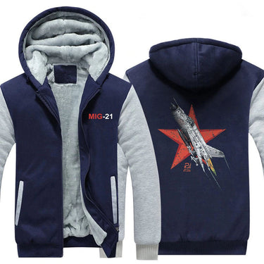 M I G 21 DESIGNED ZIPPER SWEATER THE AV8R